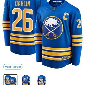Fanatics Blue and Yellow Hockey Jersey